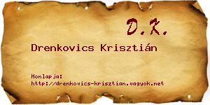 Drenkovics Krisztián névjegykártya