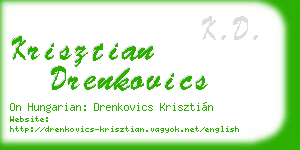 krisztian drenkovics business card